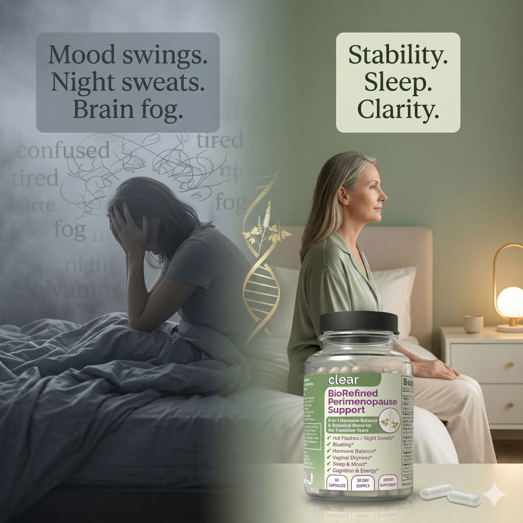 BioRefined Perimenopause Support — 8-in-1 Hormone Balance & Botanical Blend for the Transition Years