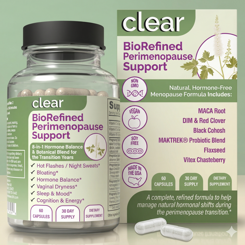 BioRefined Perimenopause Support — 8-in-1 Hormone Balance & Botanical Blend for the Transition Years
